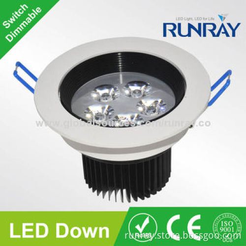 12W LED Downlight,AC 85-265V,Bridgelux Chip,110lm/W,140mm Diameter,72H Aging Time,ISO:9001 Factory